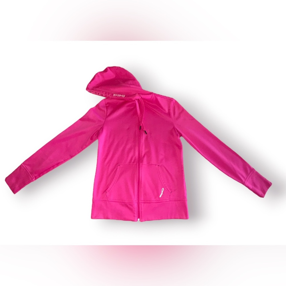 🛍️SALE🛍️ Reebok Women's Workout Ready Full-Zip Hoodie (Fuchsia | Neon Pink) - Picture 4 of 12